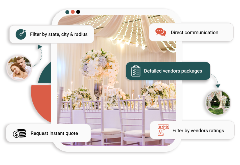Locate trustworthy wedding vendors and decorative services via the EasyWedded platform